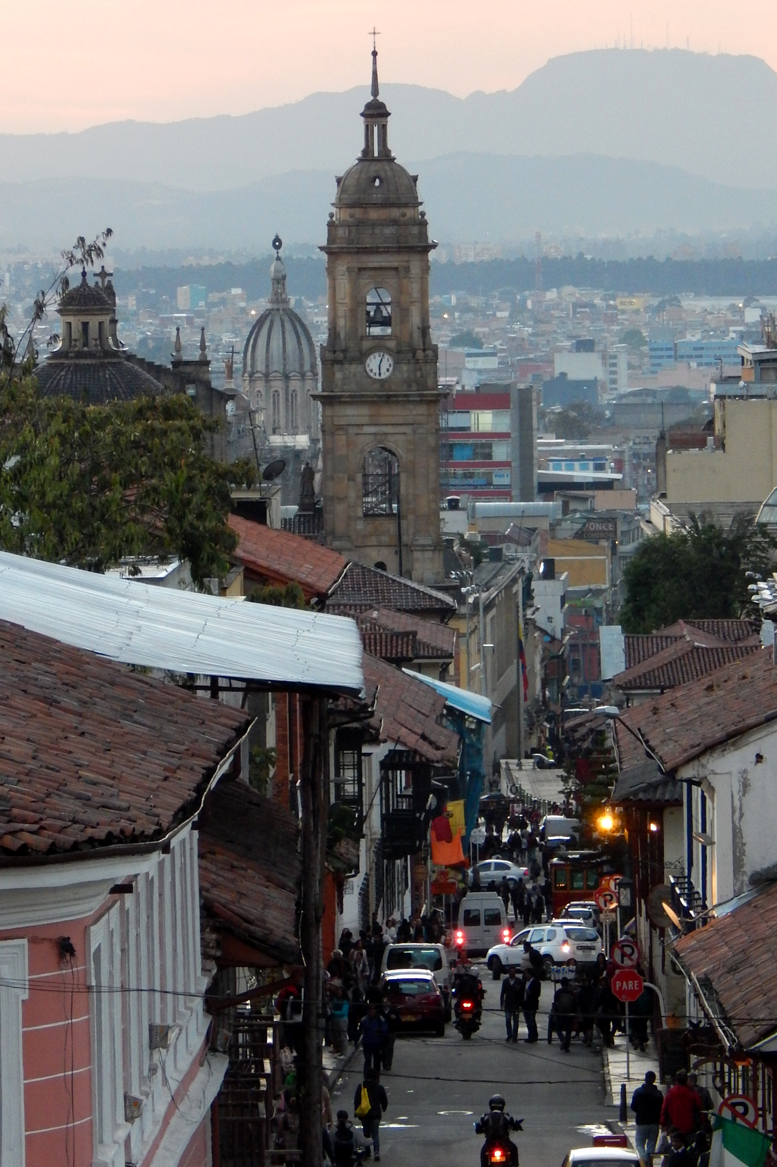 Straßen in La Candelaria in Bogotá