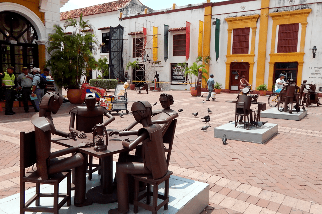 Künstlerische Altstadt in Cartagena Kolumbien