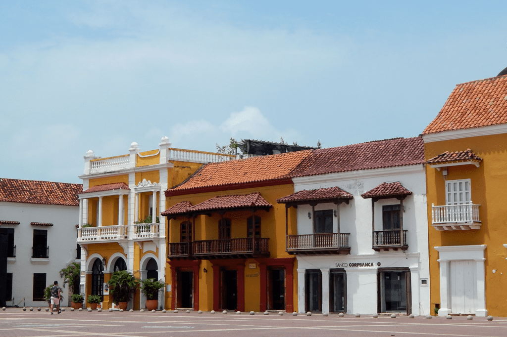 Bunte Altstadt in Cartagena Kolumbien