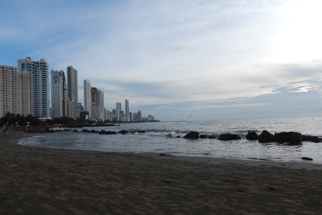 Strand von Bocagrande in Cartagena