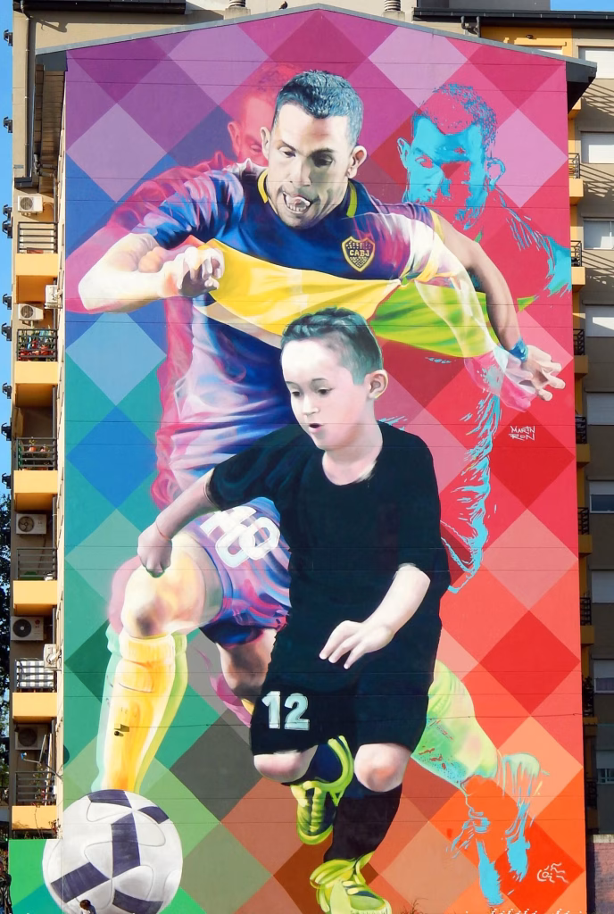 Carlos Tevez Graffiti in Buenos Aires