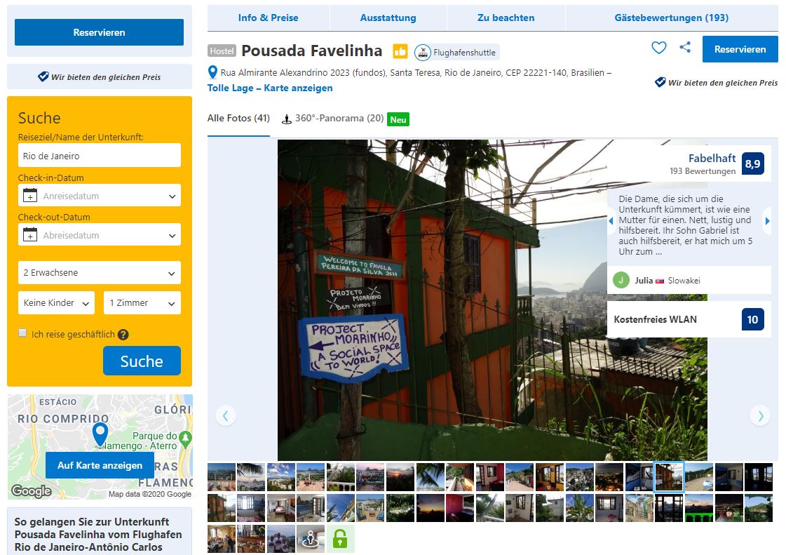 Favela in Rio de Janeiro - Pousada Favelinha auf Booking.com