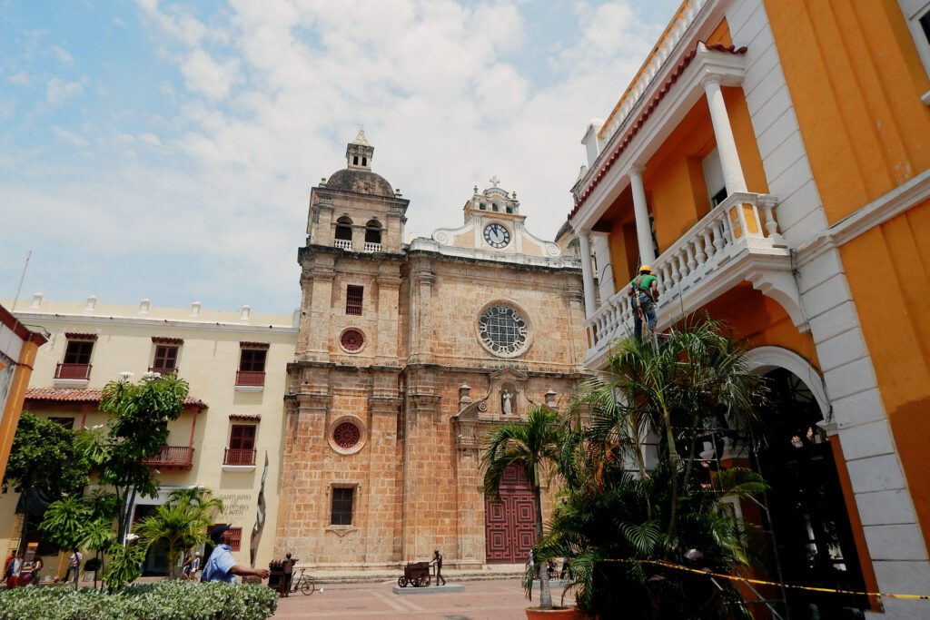 Pittoreskte Altstadt in Cartagena de Indias, Kolumbien