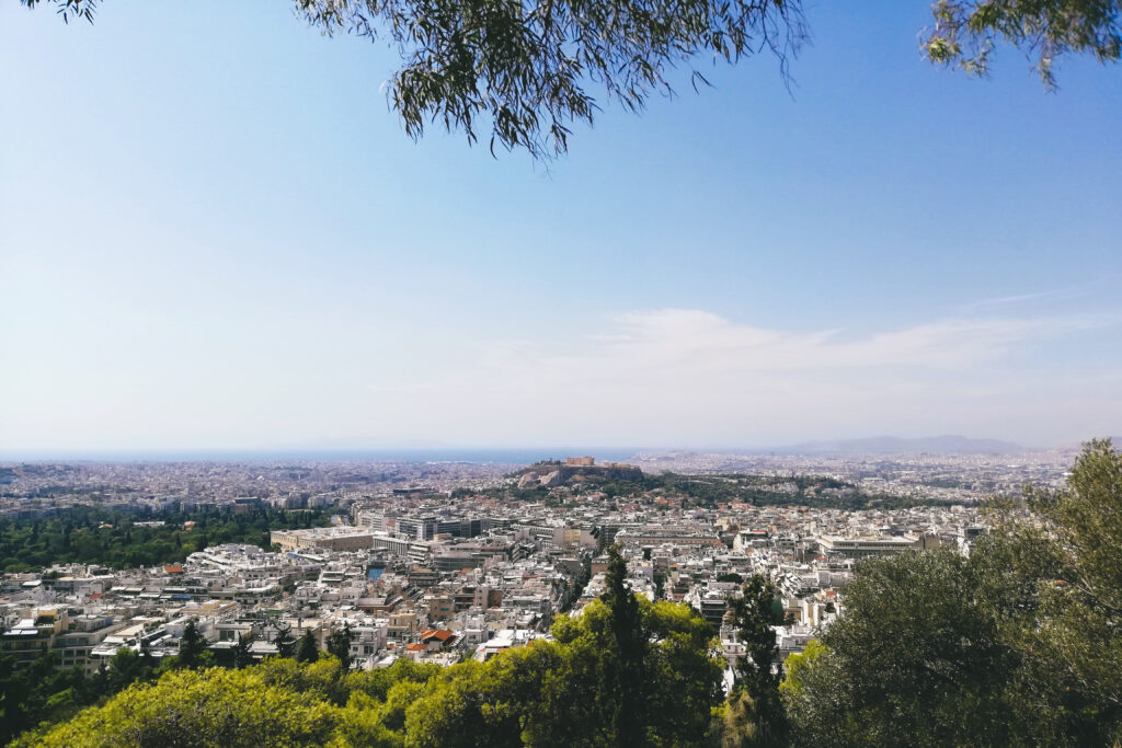 Blick vom Lycabettus Hügel auf Athen