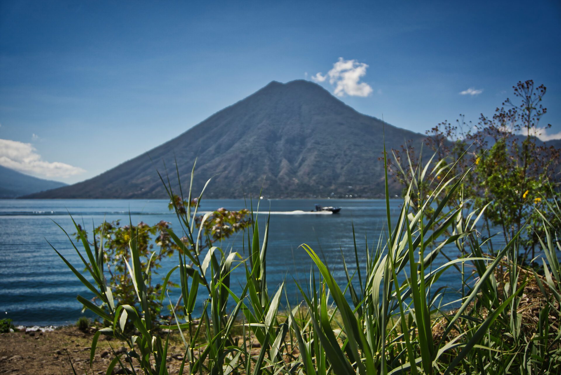 Blick auf den Atitlán See in San Marcos La Laguna