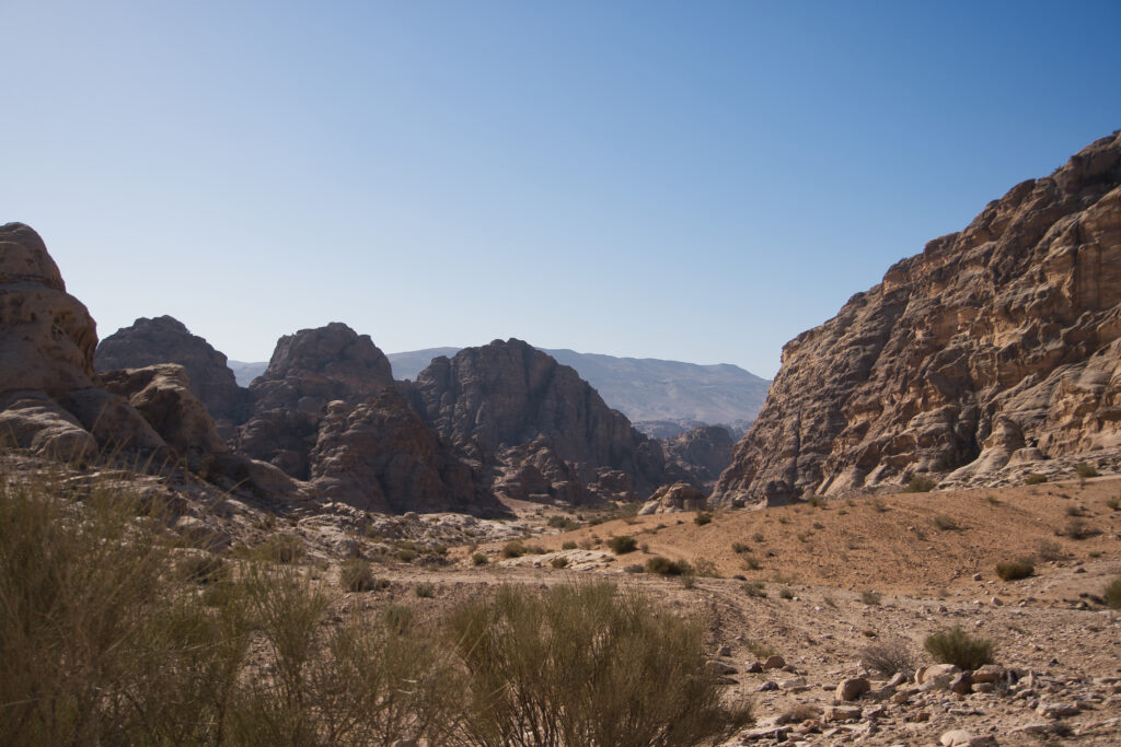 Blick über das Wadi Araba zwischen Israel und Jordanien