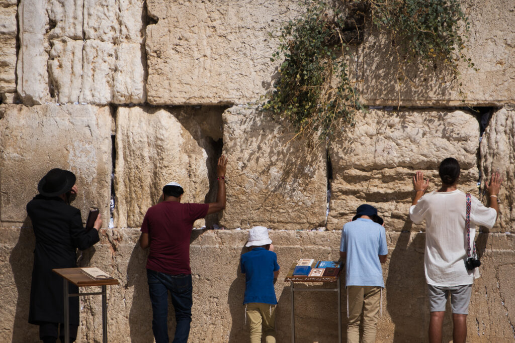 Die Klagemauer an Rosch Hashana in Jerusalem Altstadt, Israel