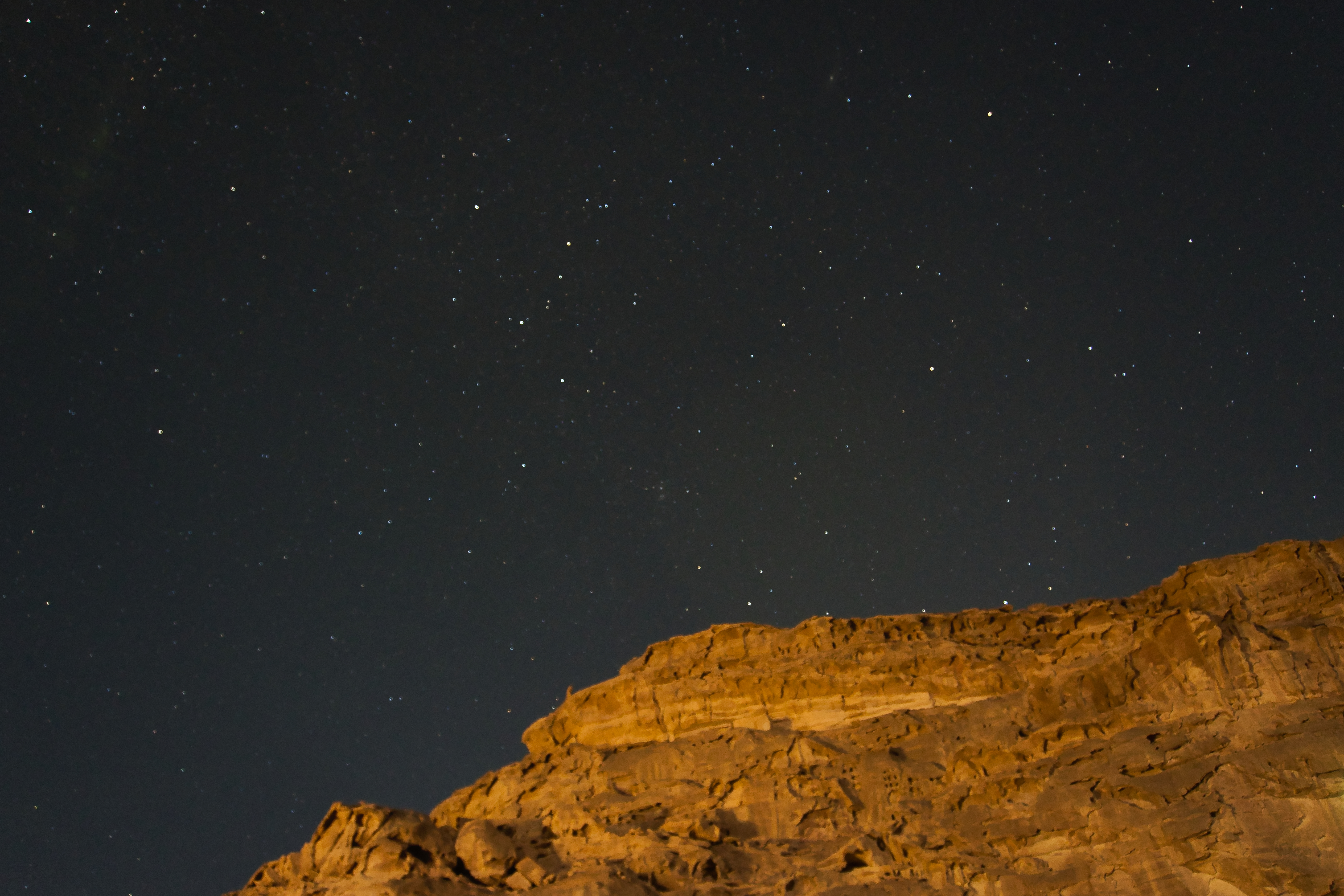 Sternenhimmel in Wadi Rum Wüste Jordanien