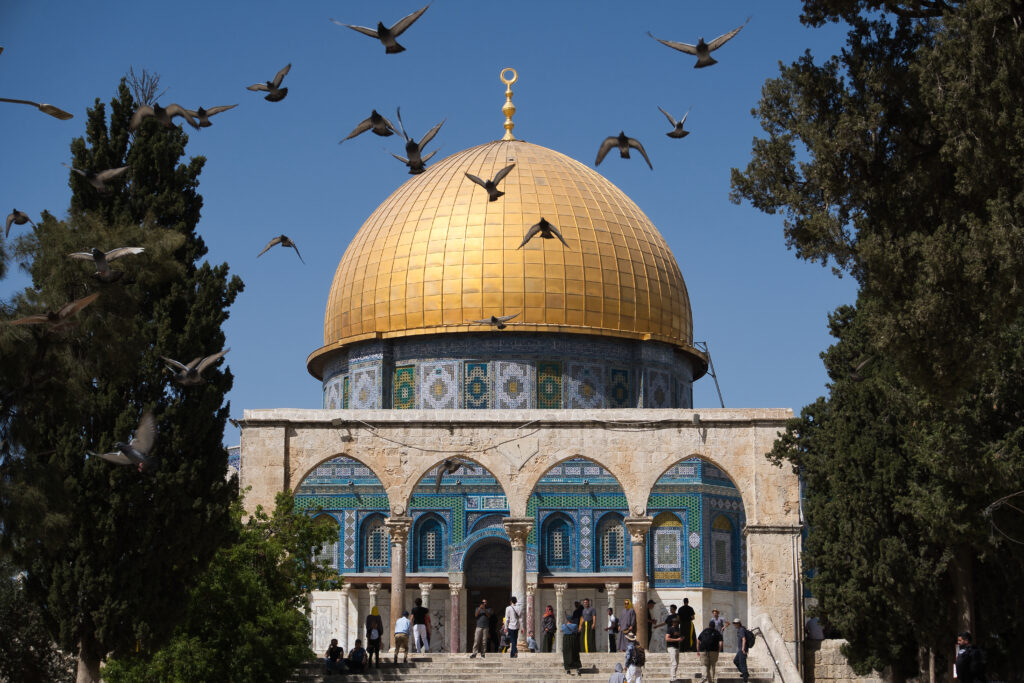 Der prächtige Felsendom auf dem Tempelberg in Jerusalem in Israel