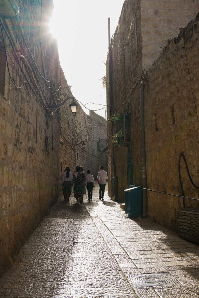 Jüdische Familie in Jerusalem Altstadt