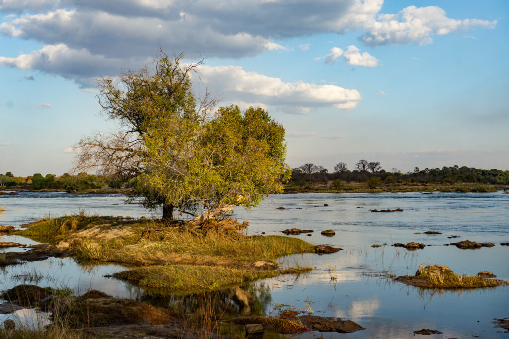 Sambesi Fluss in Livingstone Sambia