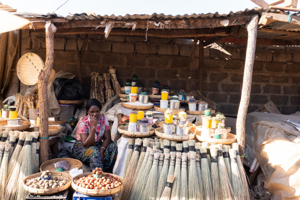 Sambierin auf dem Maramba Market in Livingstone