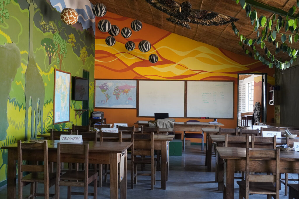 Klassenzimmer im Chipembele Wildlife Education Trust für den Artenschutz in Sambia
