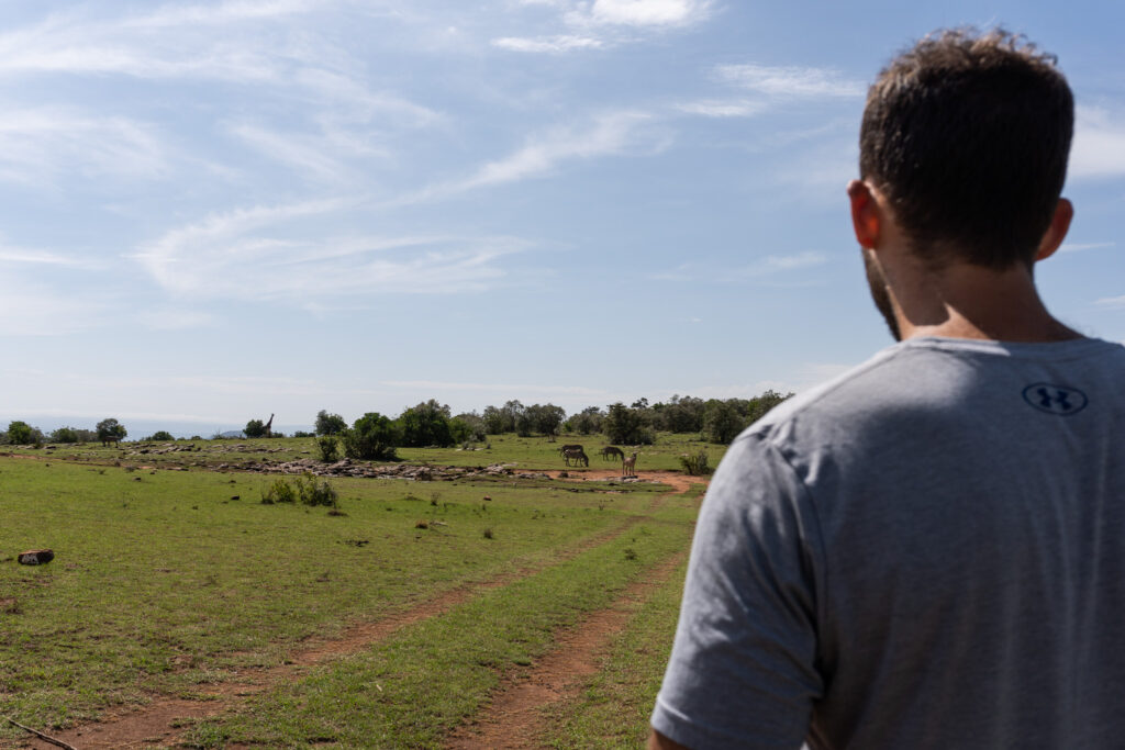 Wanderung nahe der Masai Mara in Kenia