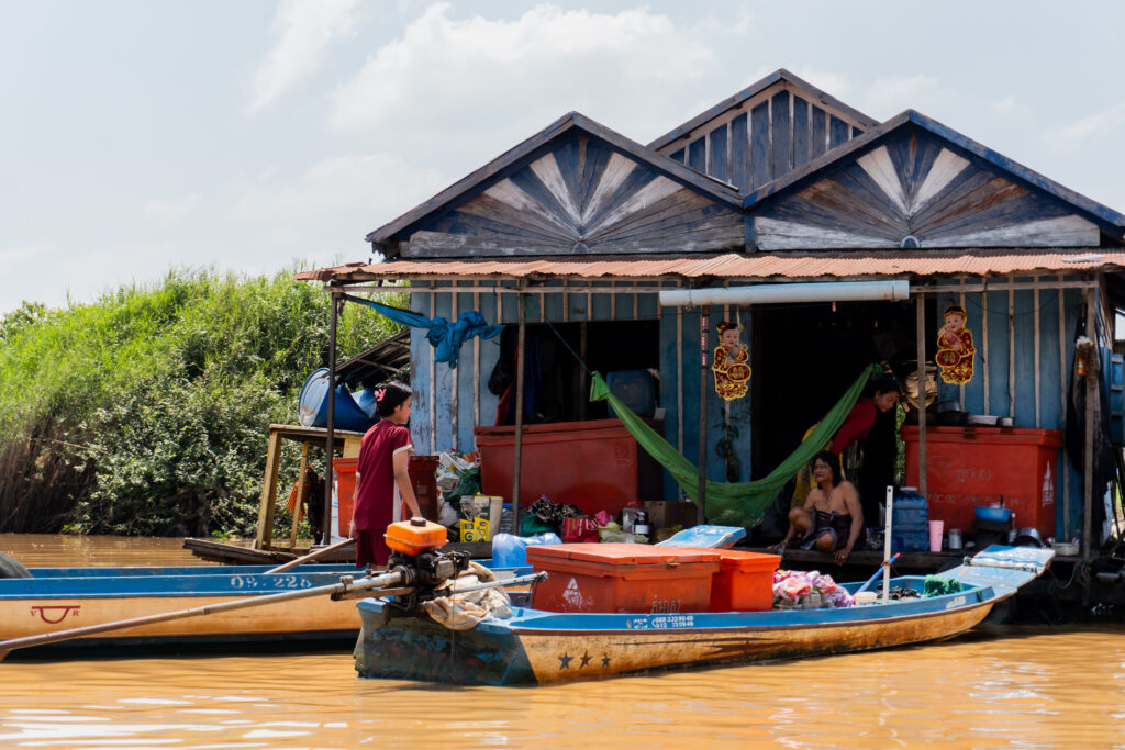 Mechrey Floating Village bei Siem Reap in Kambodscha