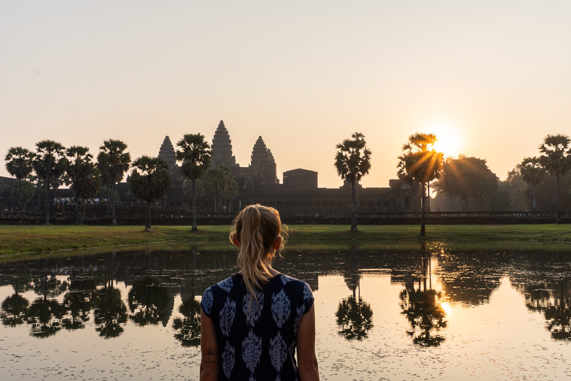 Sonnenaufgang am Angkor Wat in Siem Reap Kambodscha
