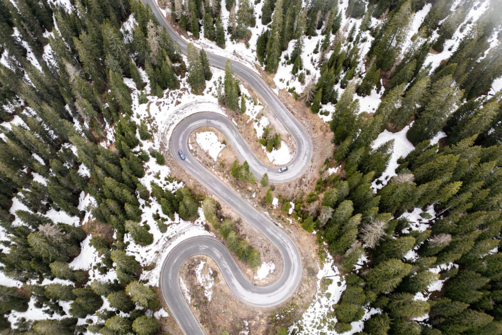 Passo di Giau nahe Cortina d'Ampezzo in den Dolomiten Italien