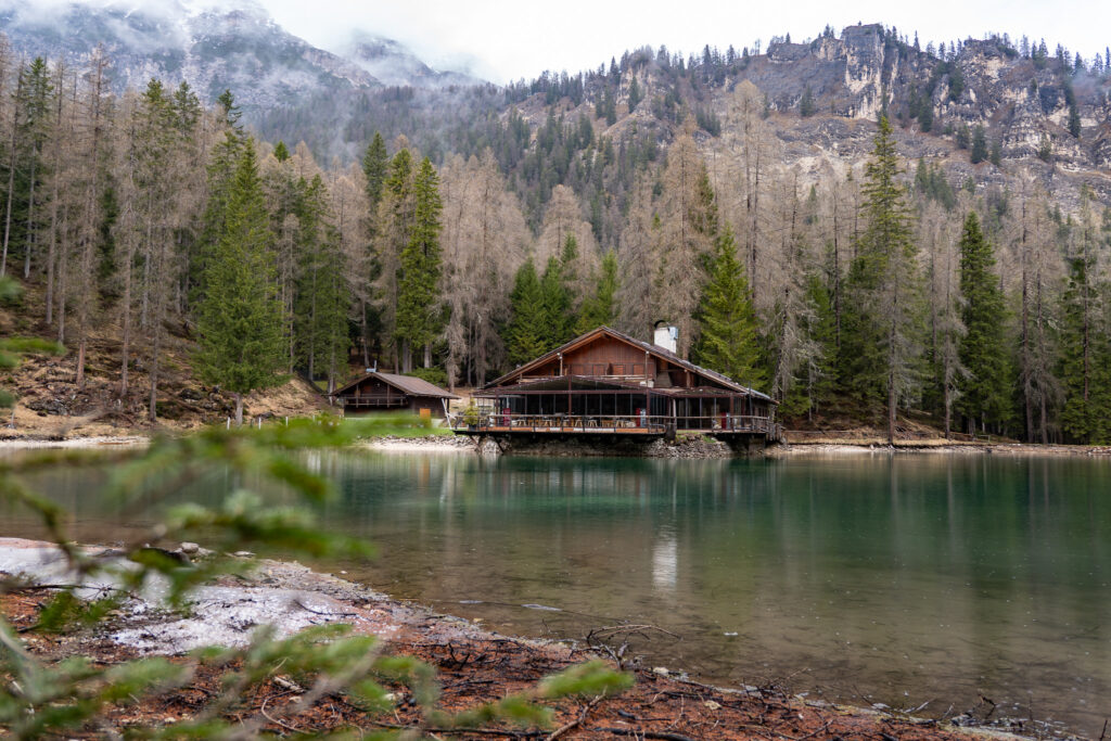 Lago Ghedina in Cortina d'Ampezzo in Dolomiten Italien