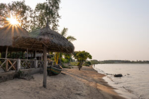Sonnenuntergang am Victoriasee in Tansania