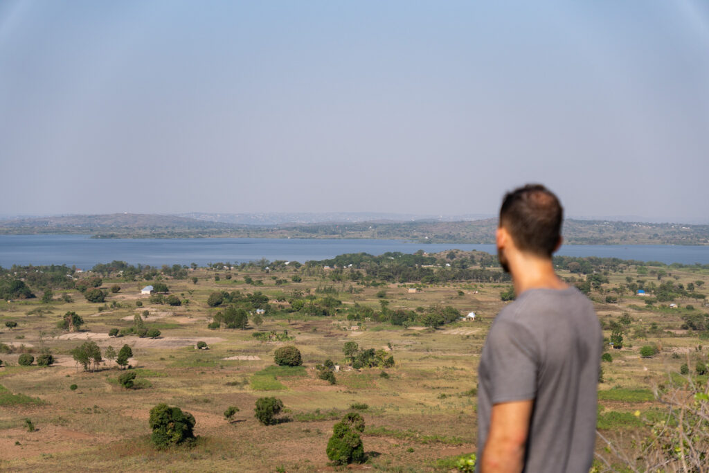 Ausblick auf den Victoriasee vom Kasomeko Hill