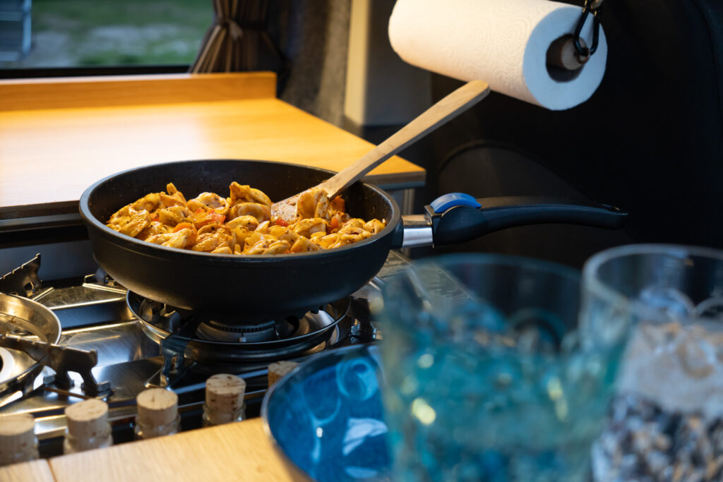 Camping Küche auf einem Dänemark Roadtrip