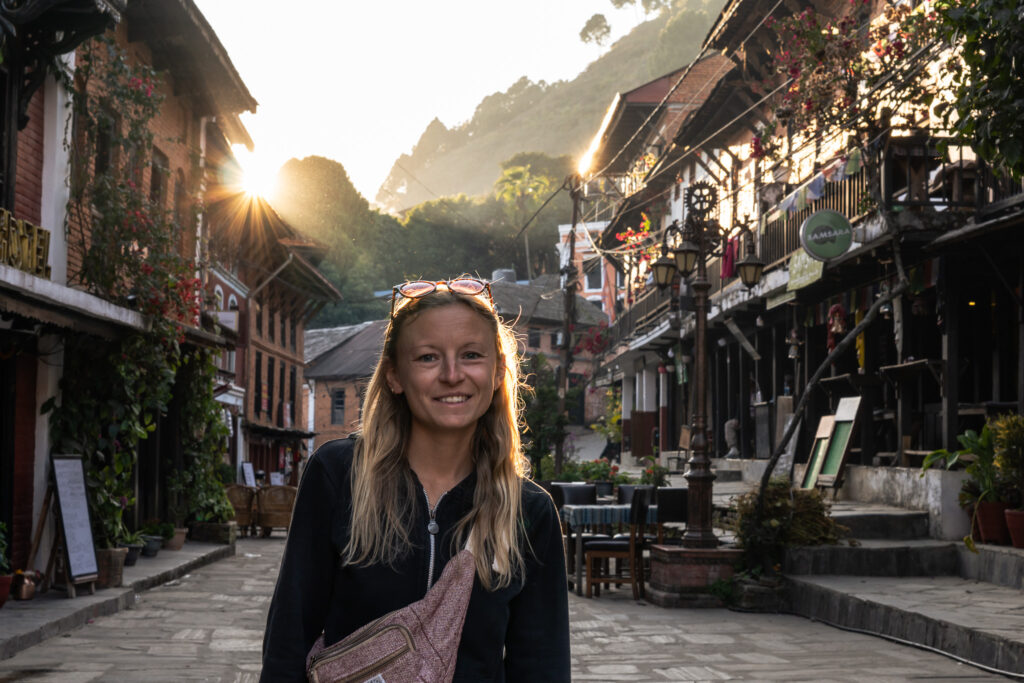 Bandipur im Sonnenuntergang