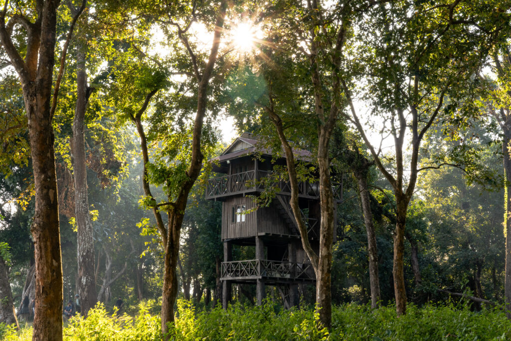 Tower zum Übernachten im Chitwan Nationalpark