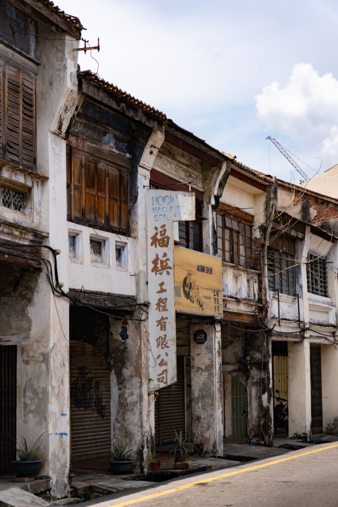 Chinesische Fassade in George Town Malaysia