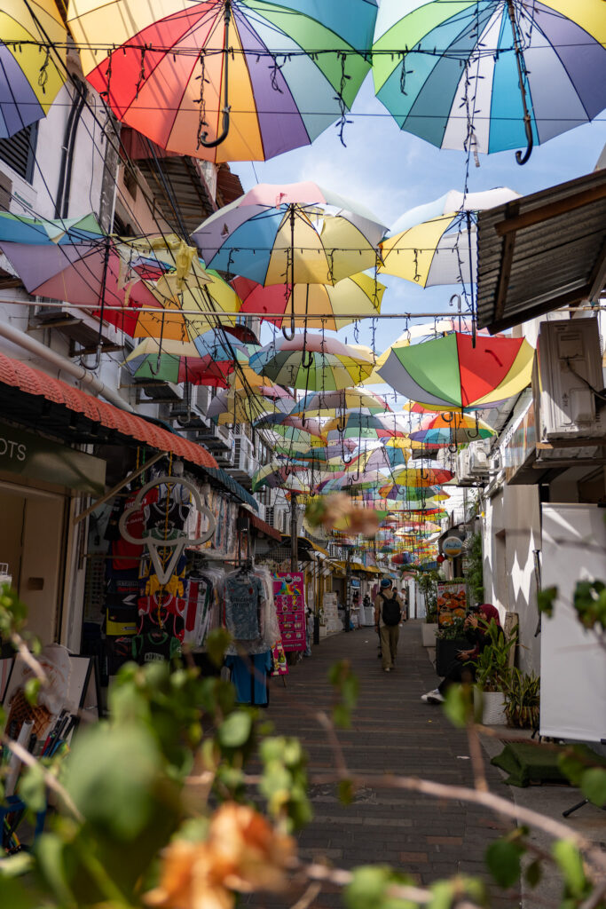 Umbrella Street in George Town Malaysia